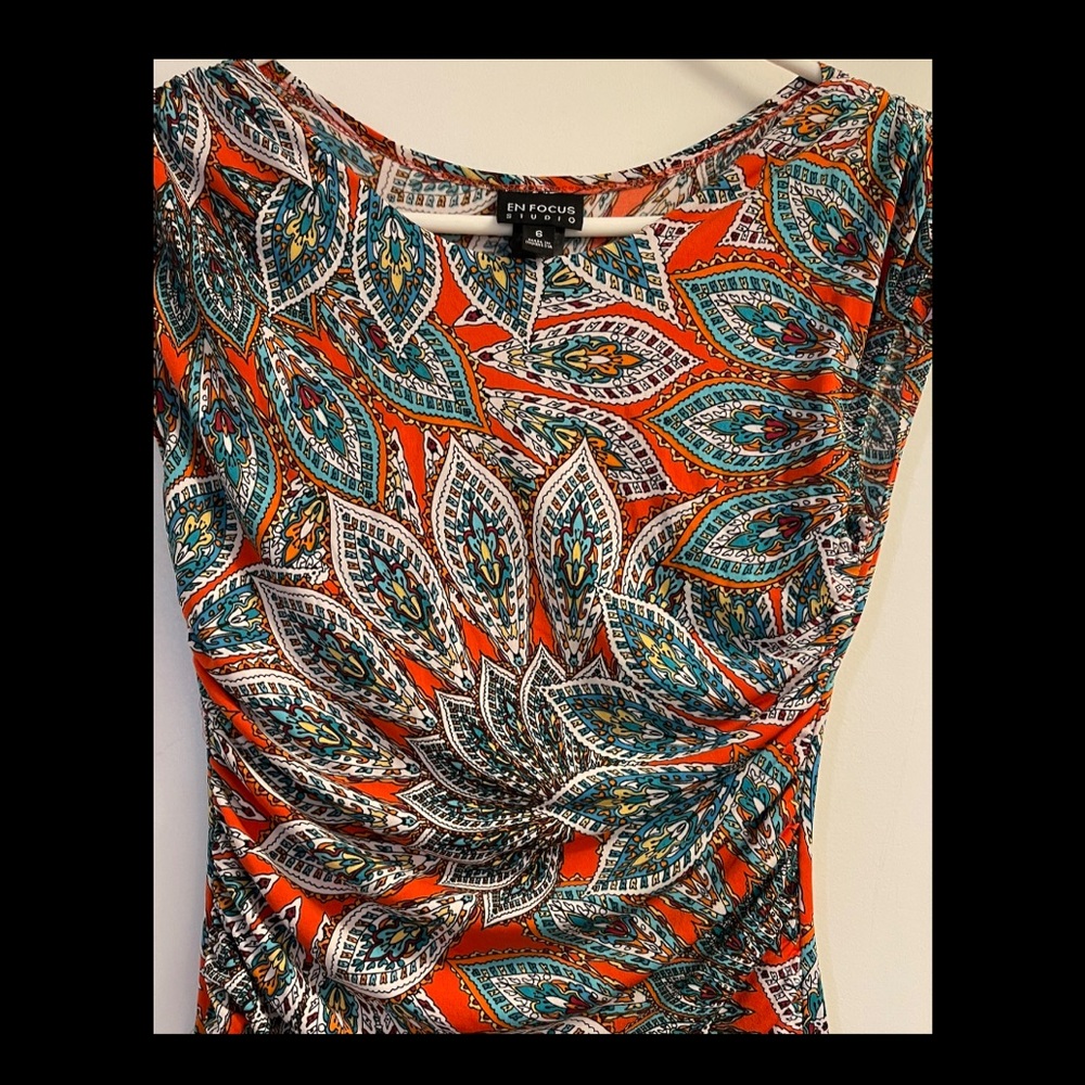 Enfocus studio patterned dress.